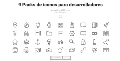 9 paquetes de iconos gratuito para desarrolladores