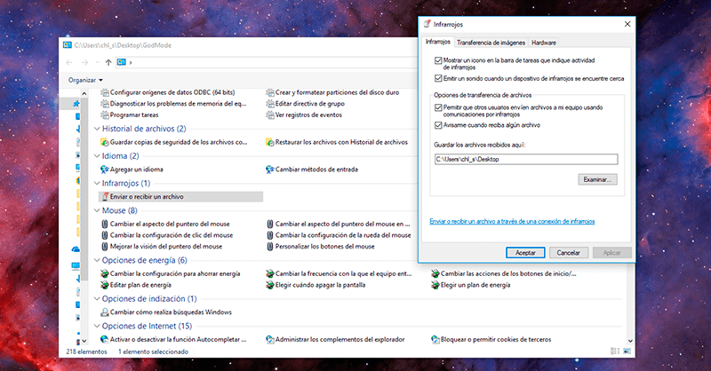 Cómo activar el modo Dios en Windows 10