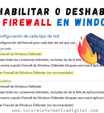 Cómo habilitar o deshabilitar el Firewall en Windows 10/8/7