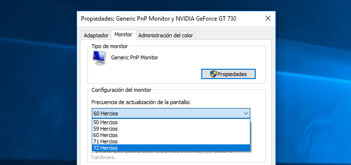 ¿Qué es y cómo cambiar la 'frecuencia de actualización de pantalla'?