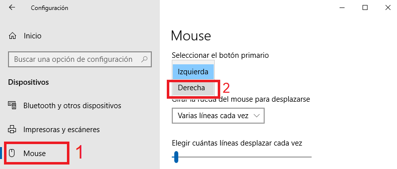 Cómo Configurar un Mouse para Personas Zurdas en Windows 10/8/7
